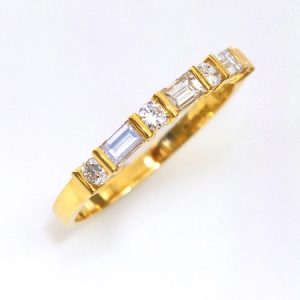 Baguette and Round Diamond Ring: R14